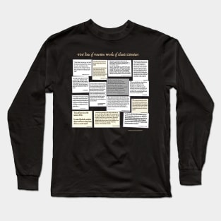 First Lines of Fourteen Works of Classic Literature Long Sleeve T-Shirt